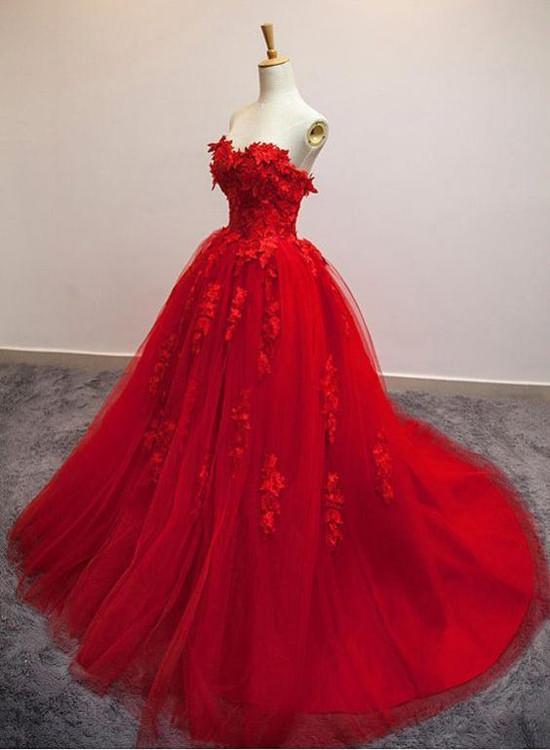 Red Sweetheart 2024 Prom Dresses