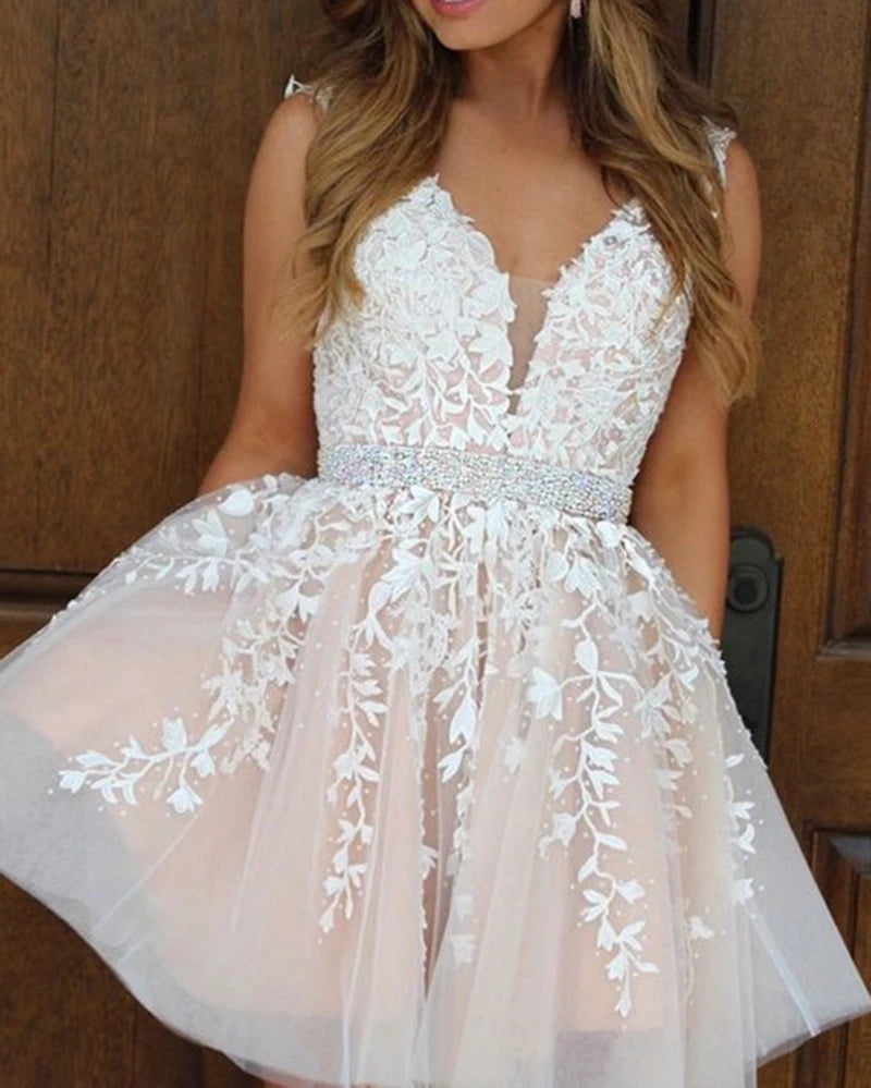 Short Lace Prom Dresses 2022