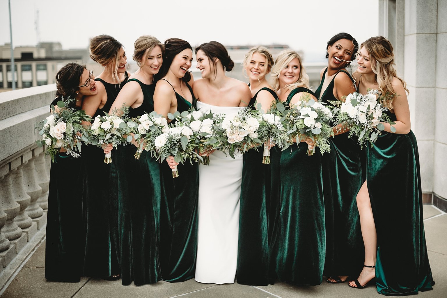 Emerald Green Velvet Bridesmaid Dresses Canada
