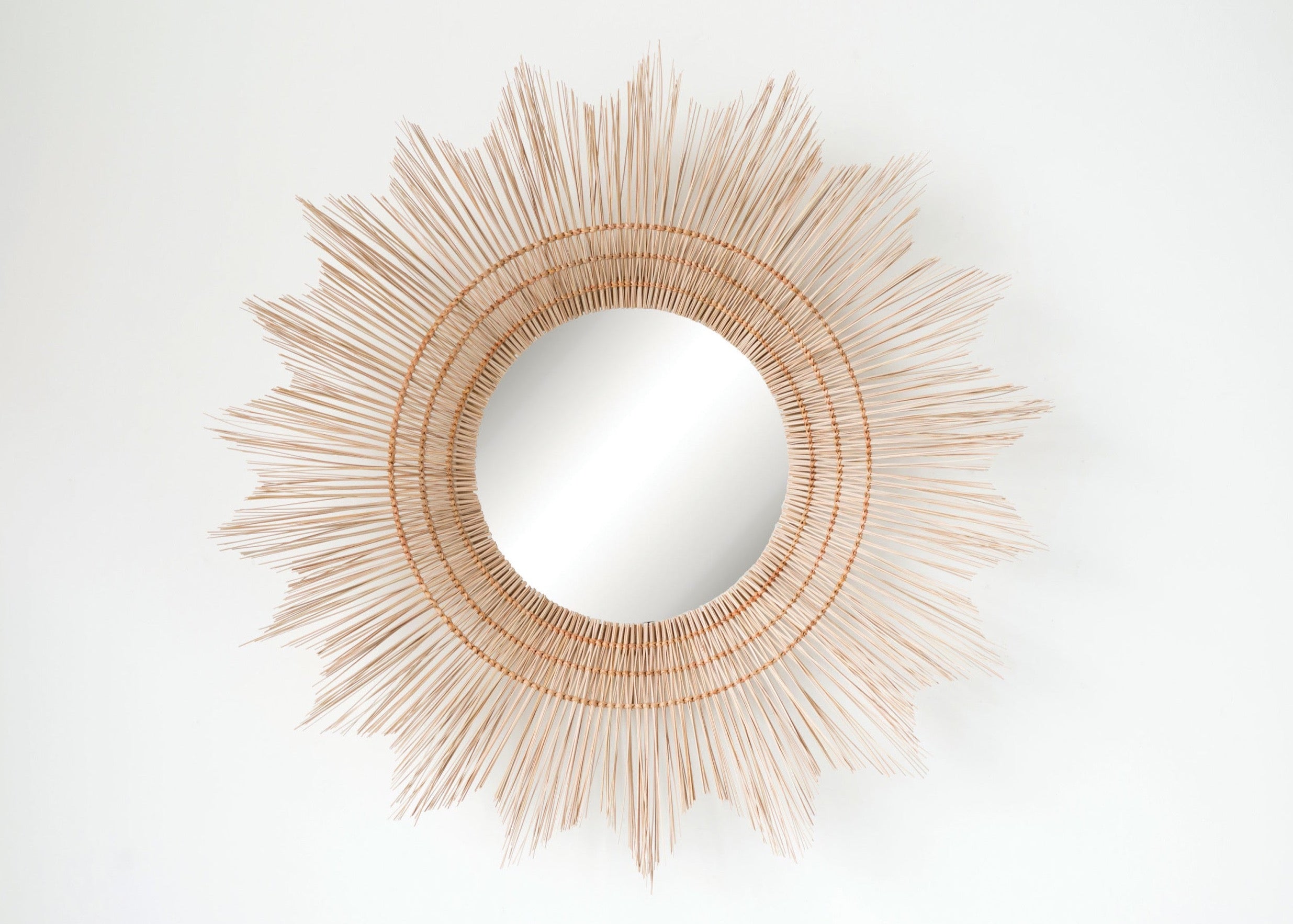 Wicker Sunburst Mirror (Pickup Only)