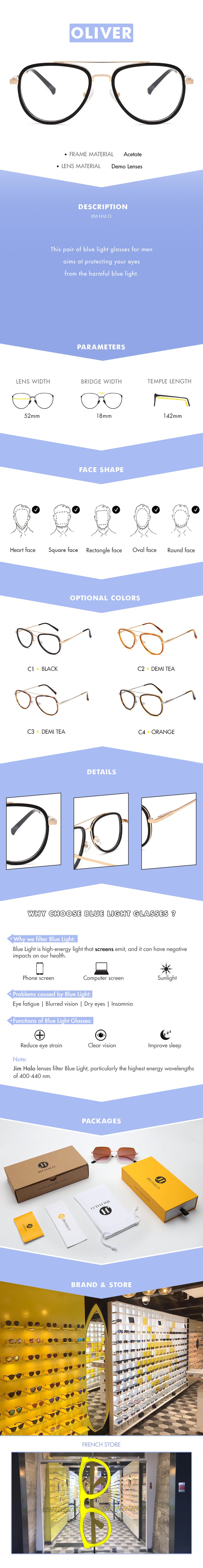 This pair of blue light glasses for men aims at protecting your eyes from the harmful blue light.