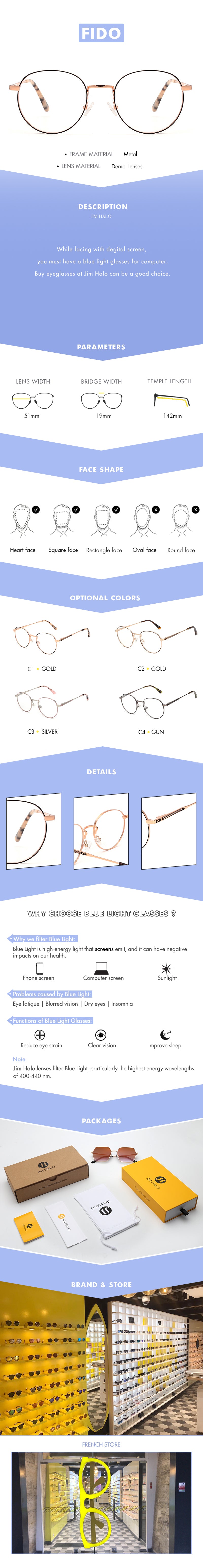 While facing with degital screen, you must have a blue light glasses for computer. Buy eyeglasses at Jim Halo can be a good choice.