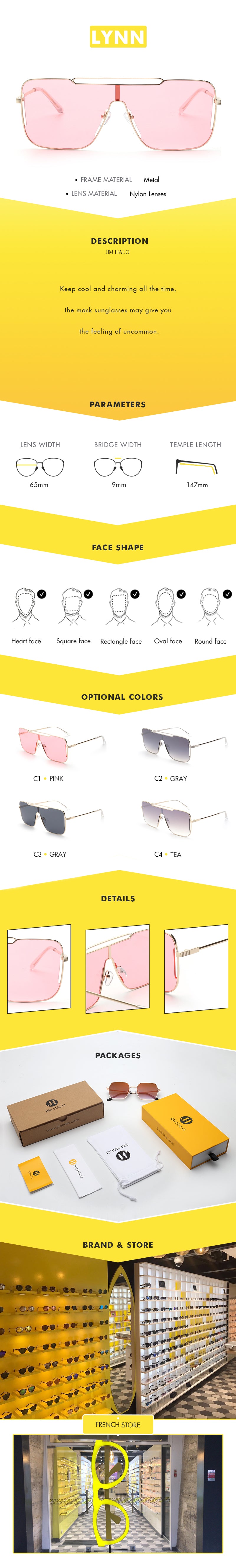 Keep cool and charming all the time, the mask sunglasses may give you the feeling of uncommon.