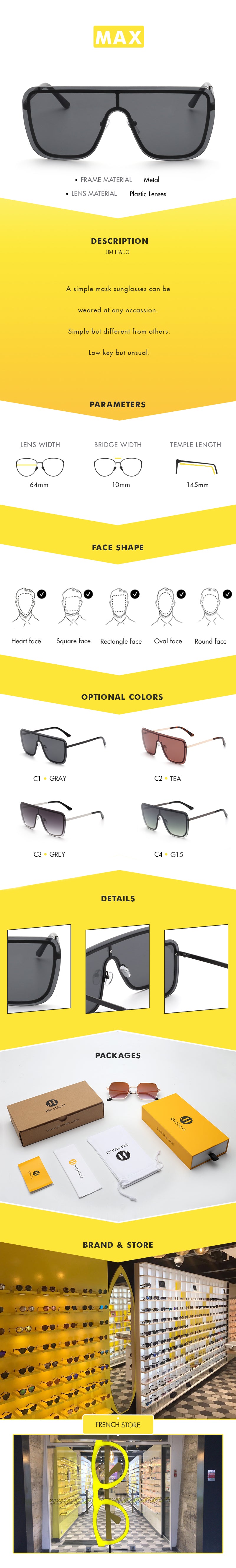 A simple mask sunglasses can be weared at any occassion. Simple but different from others.Low key but unsual.