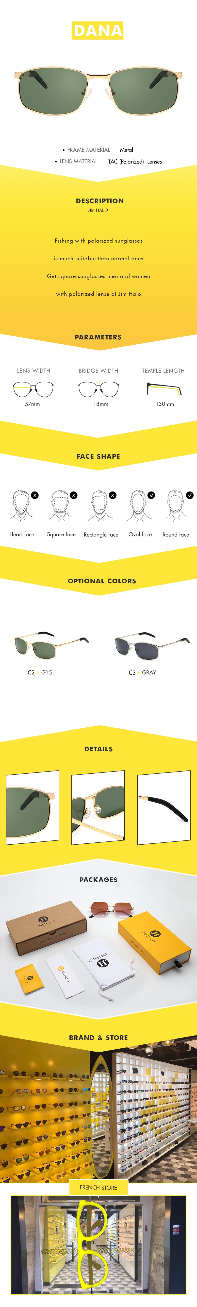 Fishing with polarized sunglasses is much suitable than normal ones.Get square sunglasses men and women with polarized lense at Jim Halo.