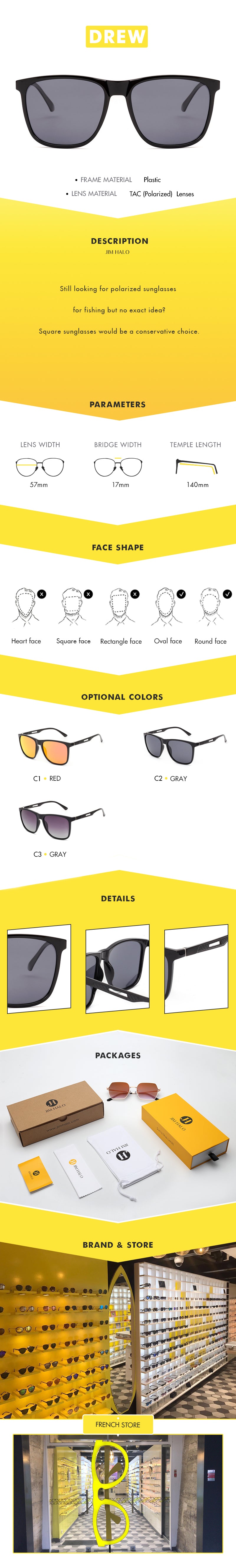 Still looking for polarized sunglasses for fishing but no exact idea? Square sunglasses would be a conservative choice.