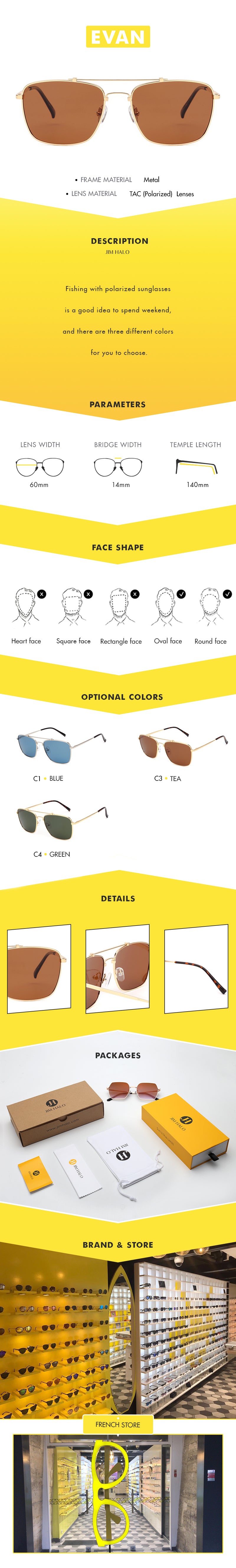 Fishing with polarized sunglasses is a good idea to spend weekend, and there are three different colors for you to choose.