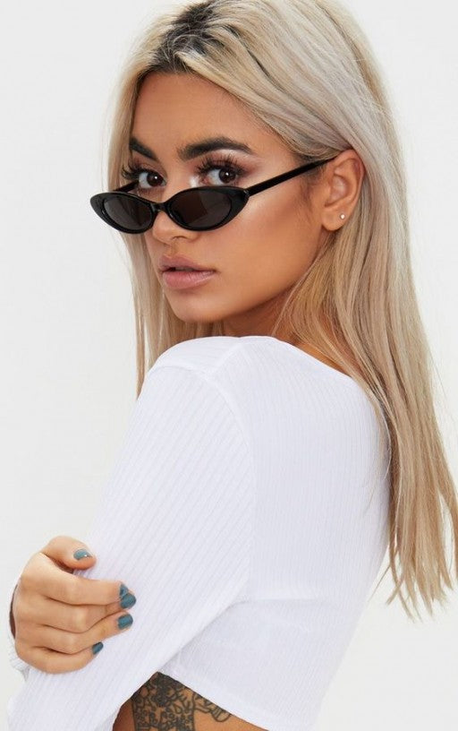 Skinny Cat Eye Sunglasses