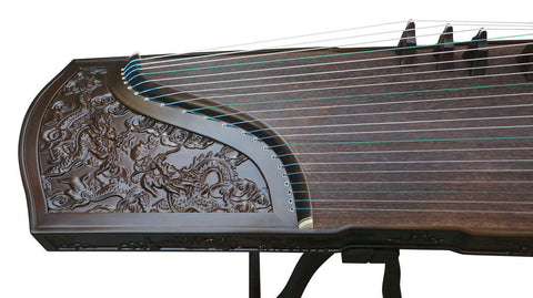 コンサート級彫り老楠木古箏楽器中国ツィターハープ販売