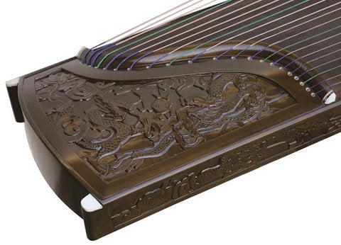 専業級龍彫り楠木古箏楽器中国ツィター販売