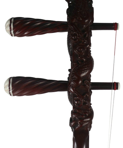 高品質なアフリカ老紫檀龍を刻む二胡楽器中国バイオリンフィドル販売