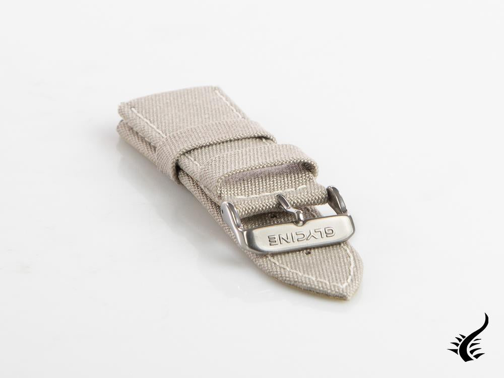 Glycine, Fabric strap, 24mm, Grey, CBIGGR-24