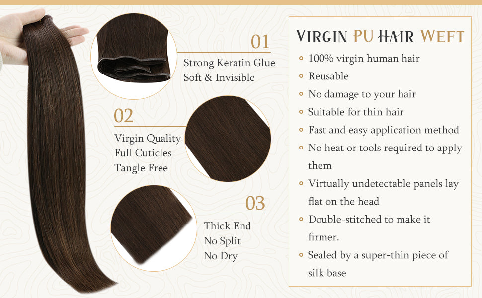 virgin flat silk weft