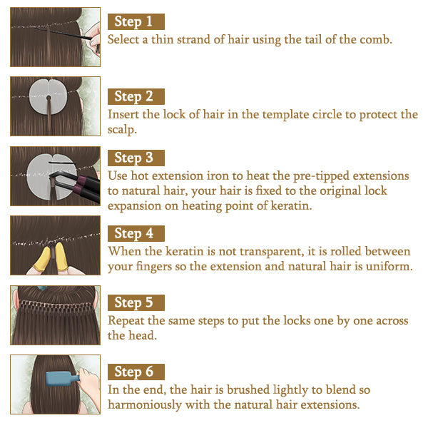 how to apply U tip hair