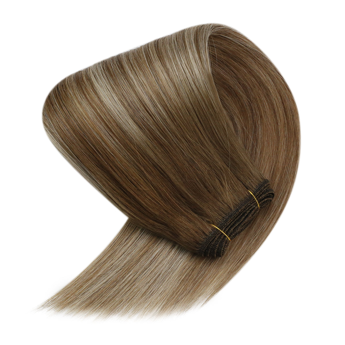 Fshine Sew in Weft 100% Remy Human Hair Bundle Balayage Highlights #6/60/6