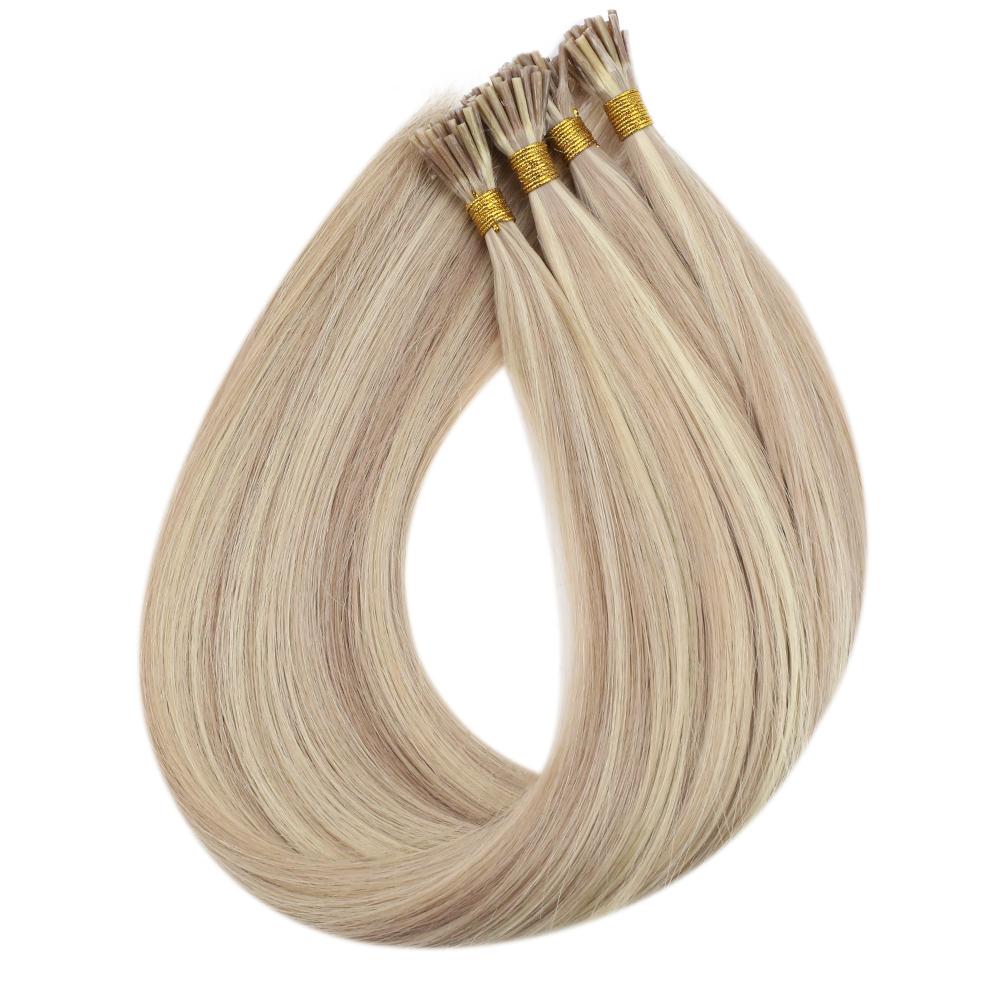 Fshine Virgin I Tip Real Human Hair 20g Hair Extensions Blonde (#P18/613)