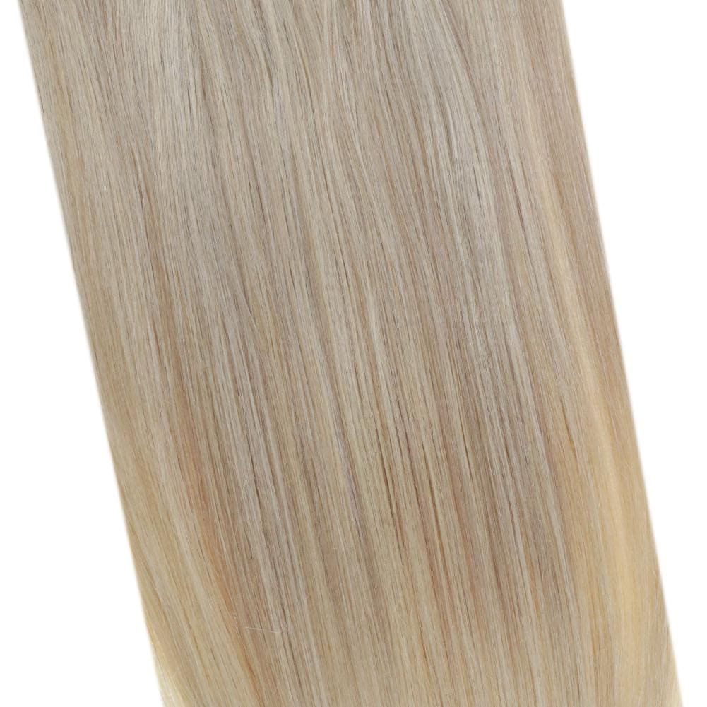 Fshine Clip in Extensions 100% Remy Human Hair 7pcs Balayage Blonde #18/22/60