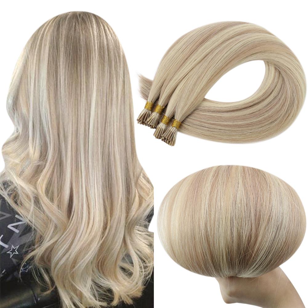 Fshine Virgin I Tip Real Human Hair 20g Hair Extensions Blonde (#P18/613)