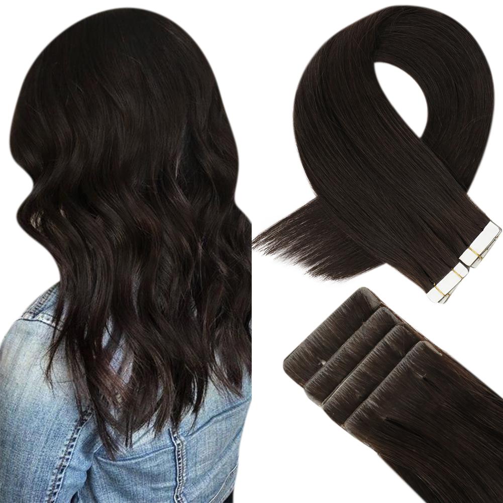 Fshine Seamless Injection Tape in Hair Extensions 100% Virgin Hair Brown Color(#2)