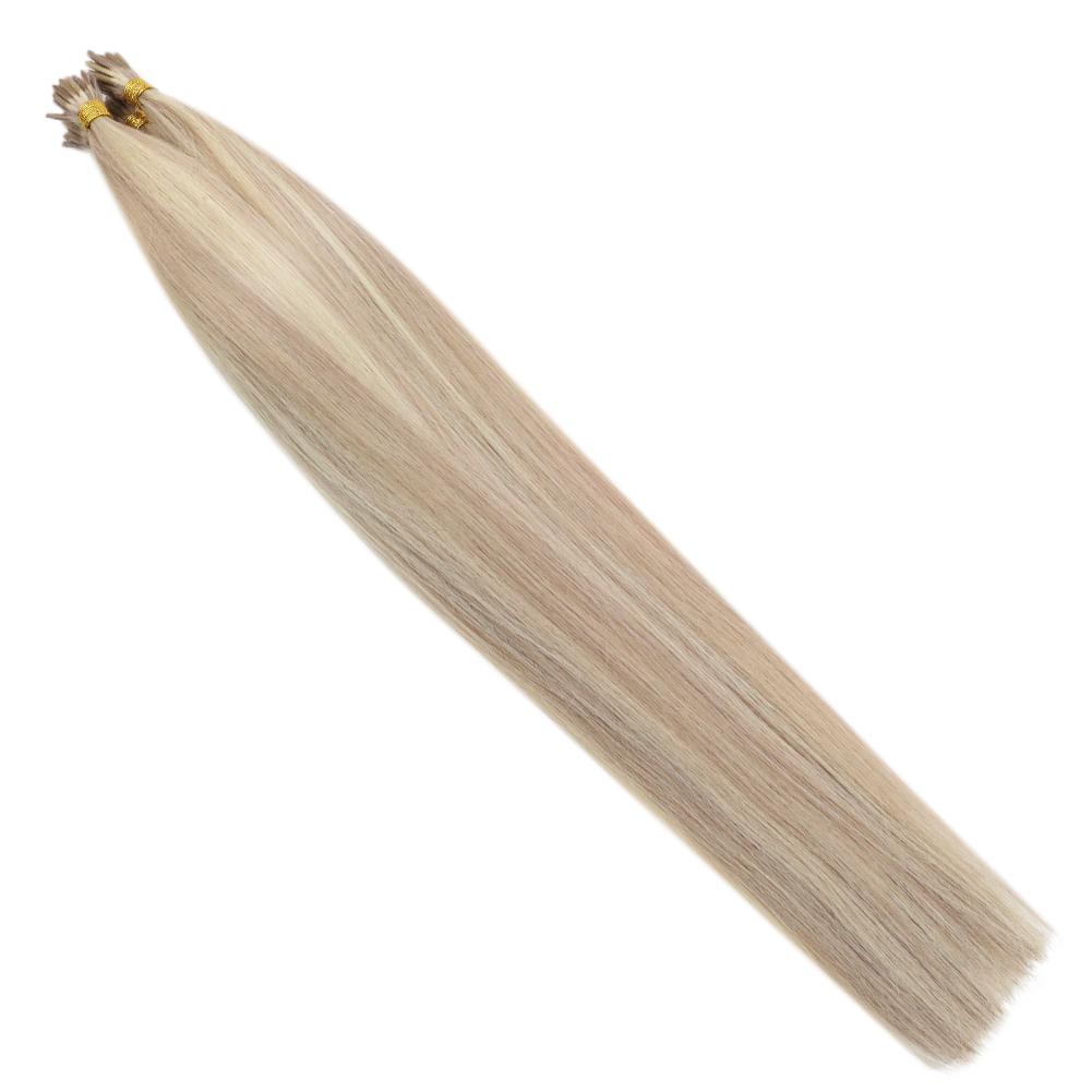 Fshine Virgin I Tip Real Human Hair 20g Hair Extensions Blonde (#P18/613)