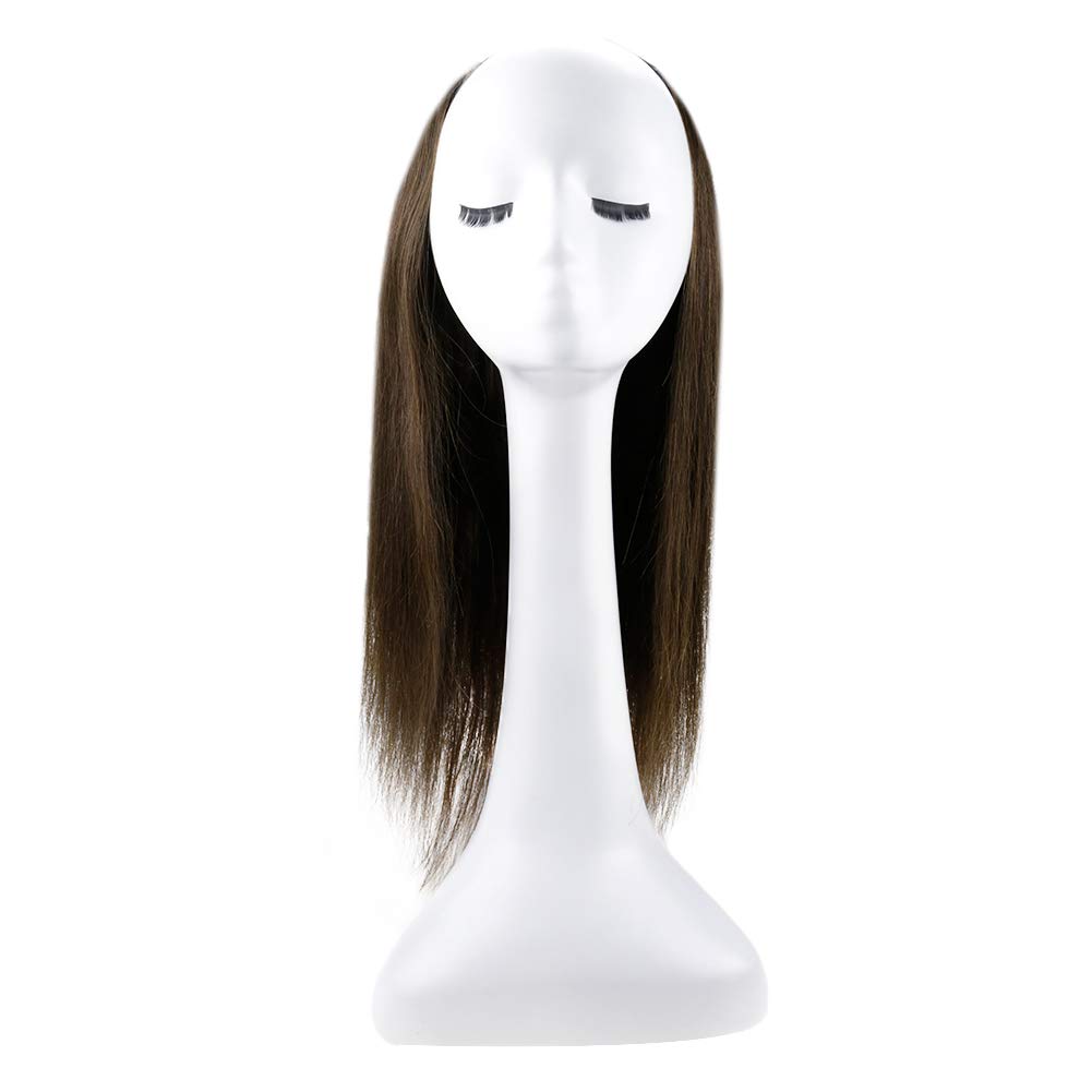U Part Wig Real Hair Clip In Full Head One Piece Straight Extensions Remy One Piece Hair Extensions Color #2 Darkest Brown