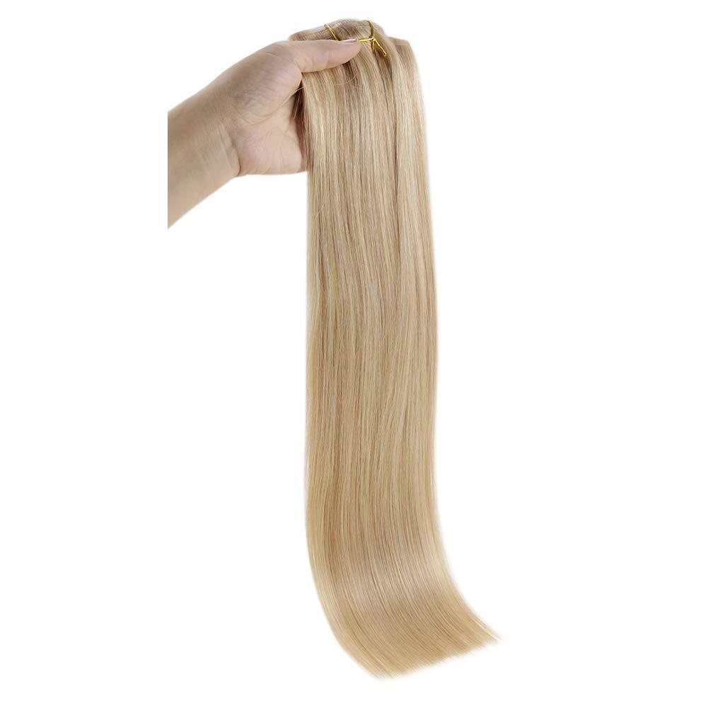 Fshine Clip in Extensions 100% Remy Human Hair 7pcs highlight #16/22