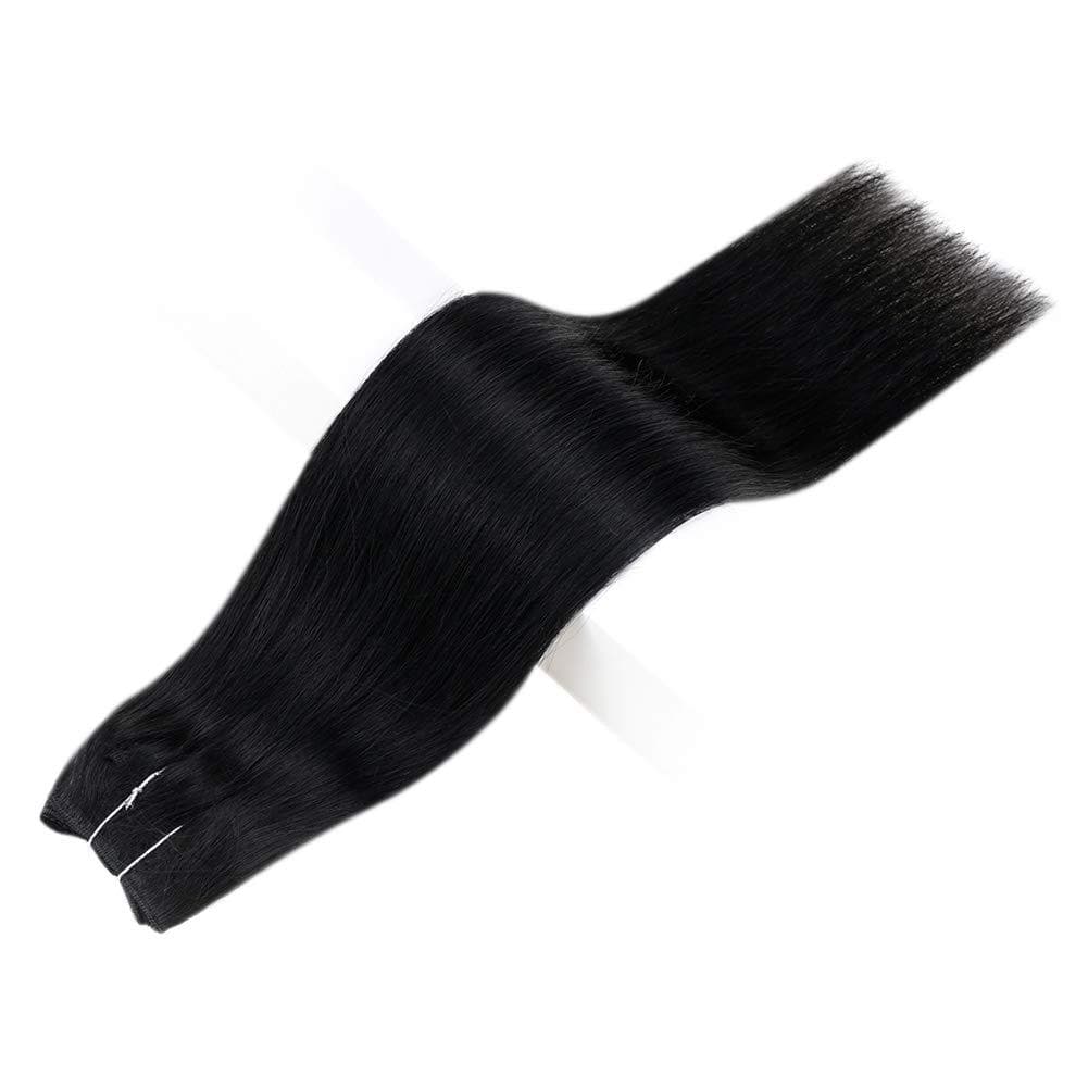 Fshine Halo Hair Extensions 100% Human Hair Invisible Jet Black #1