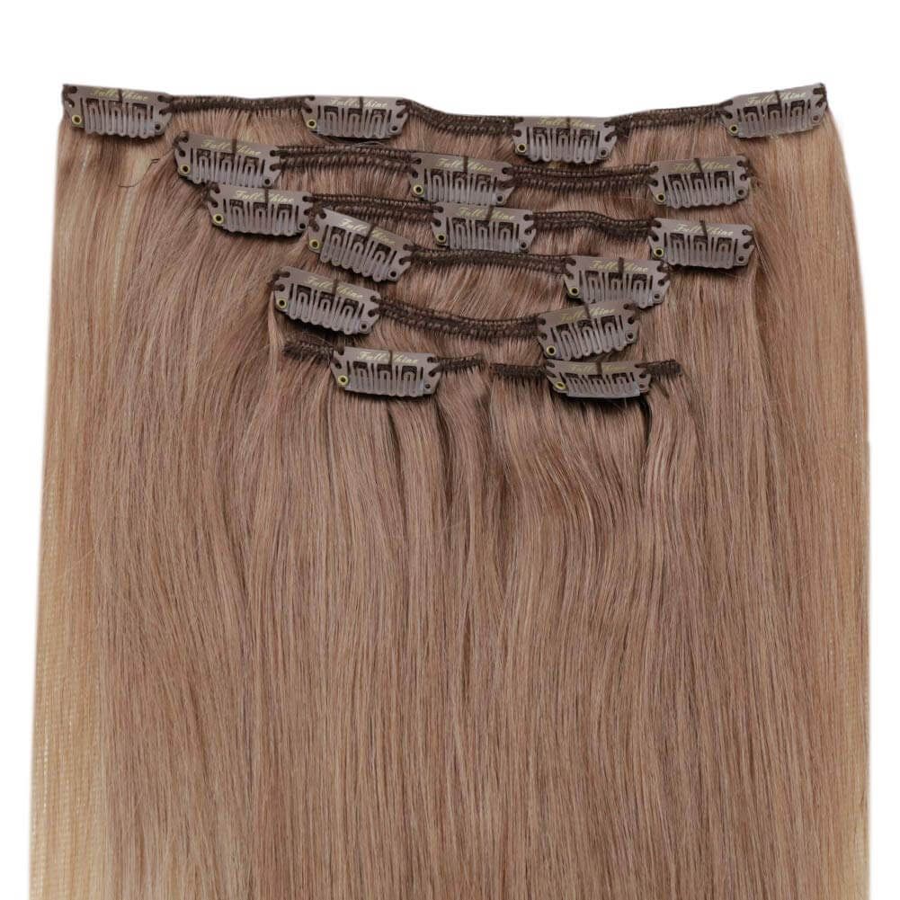 Up To 73% Off Clip in Extensions 100% Remy Human Hair Balayage Color (12t/24)