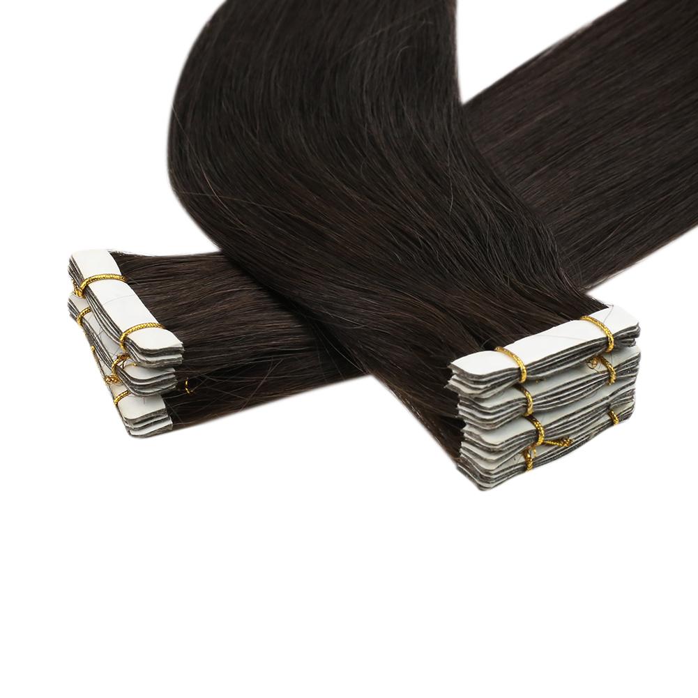 Fshine Seamless Injection Tape in Hair Extensions 100% Virgin Hair Brown Color(#2)