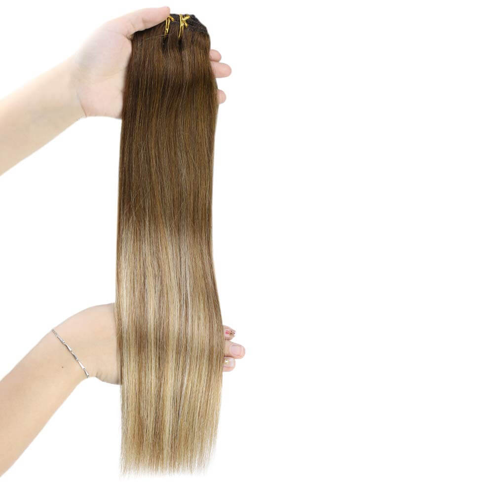 Up To 73% Off Clip in Extensions 100% Remy Human Hair Balayage Color (6/10/24)