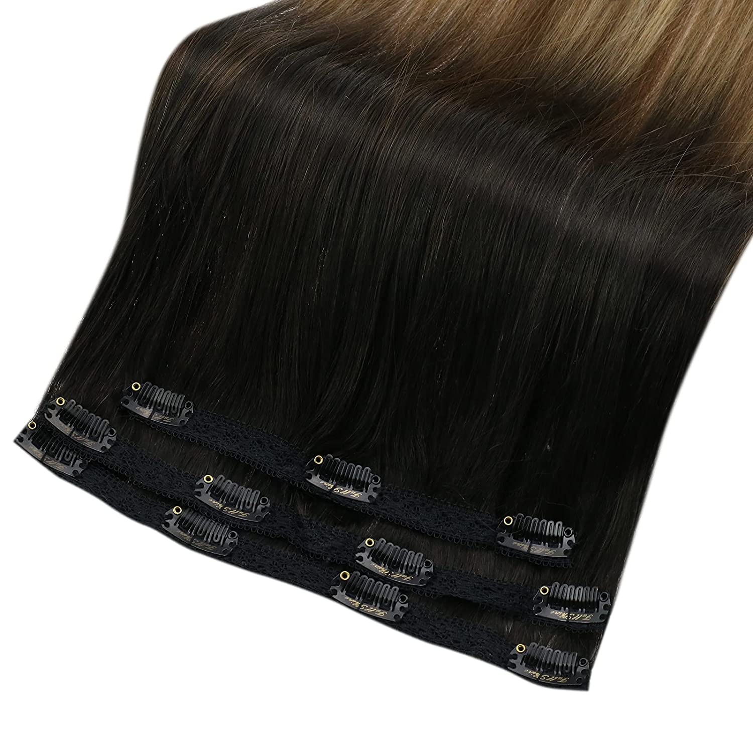 FShine Lace Clip In Hair Extensions Clip in Hair Extensions #4/27/4