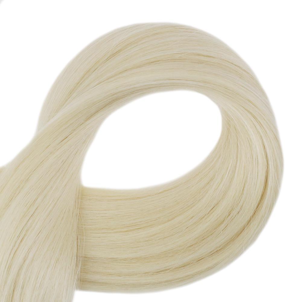 Fshine Virgin Hair Tape in Extensions Human Hair Platinum Blonde #60