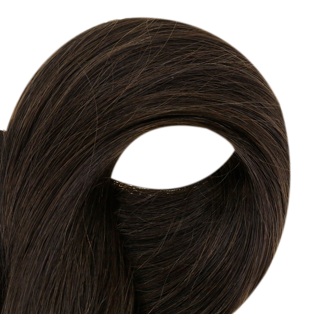 I Tip Real Human Hair Extensions Darkest Brown (#2)