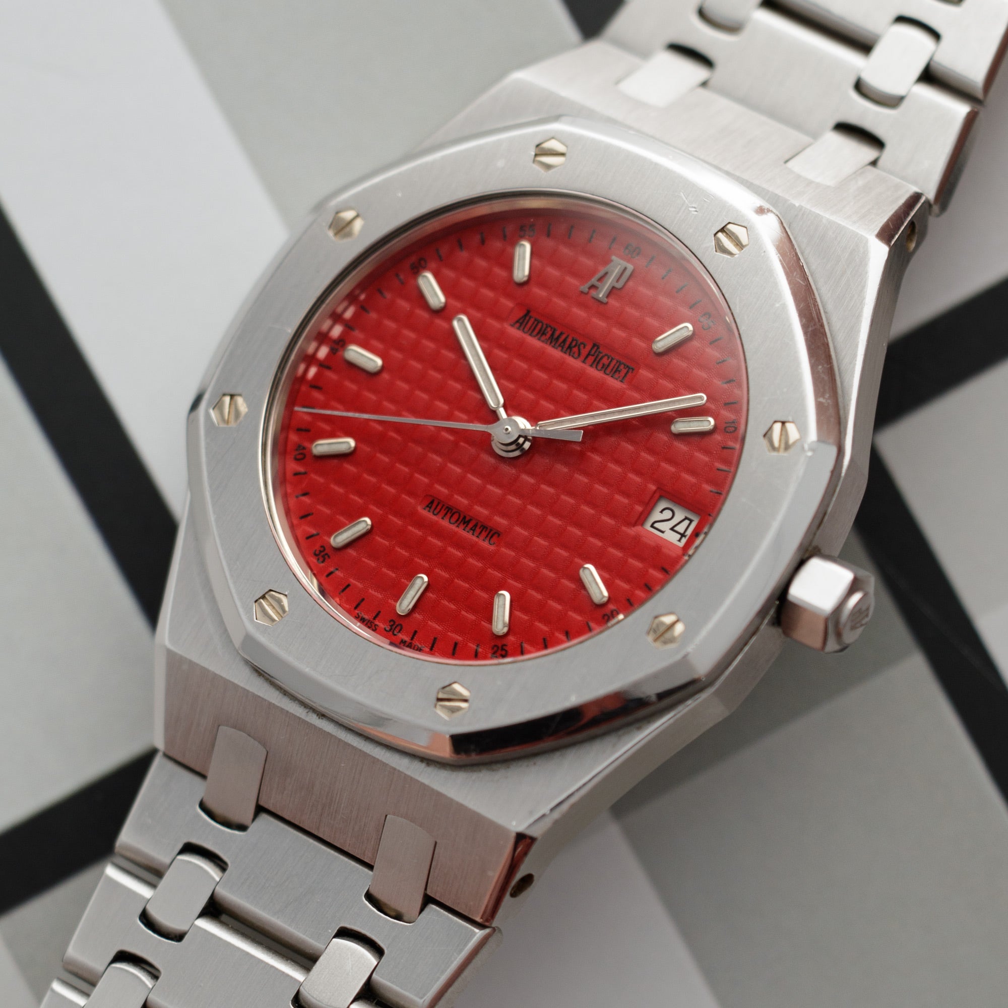 Audemars Piguet Steel Royal Oak Red Ferrari Dial Ref. 14790 with Certificate