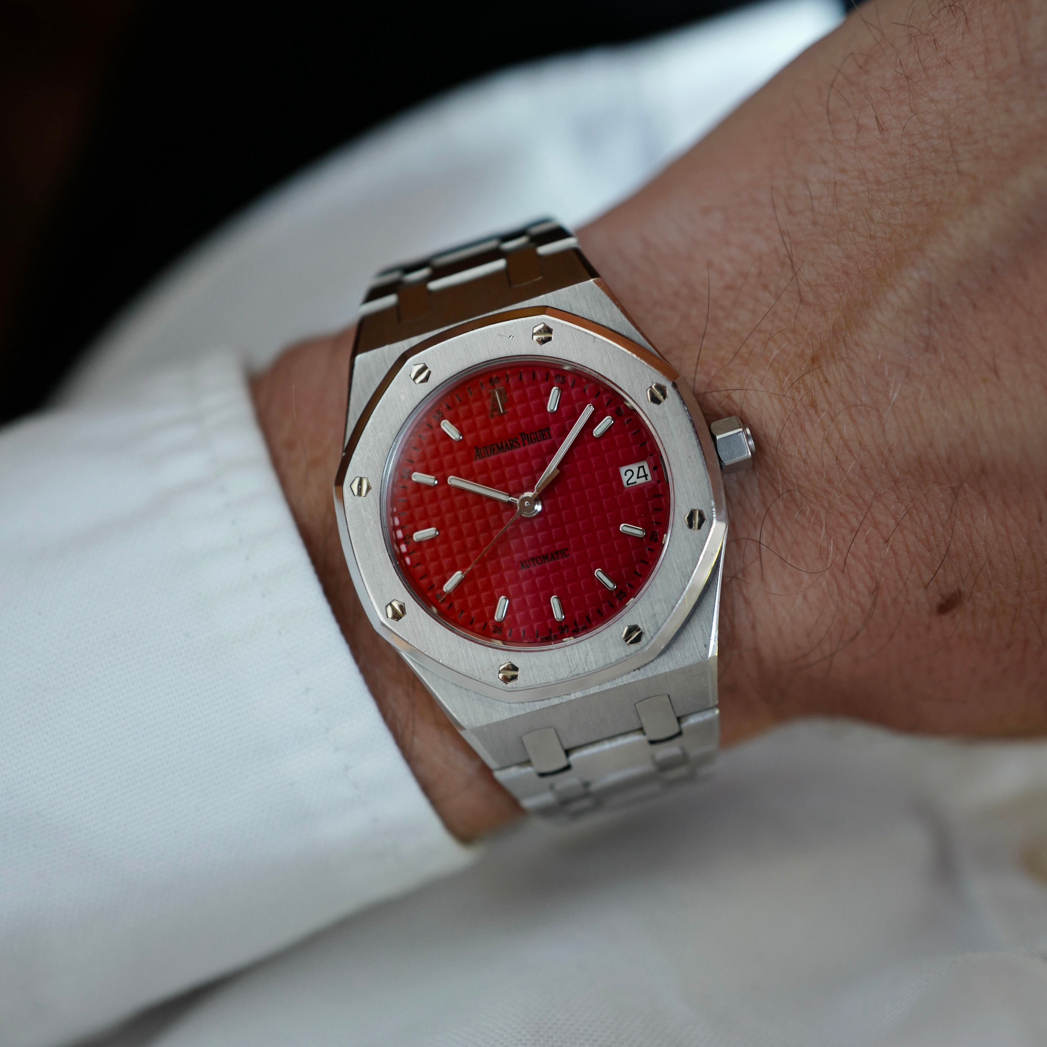 Audemars Piguet Steel Royal Oak Red Ferrari Dial Ref. 14790 with Certificate