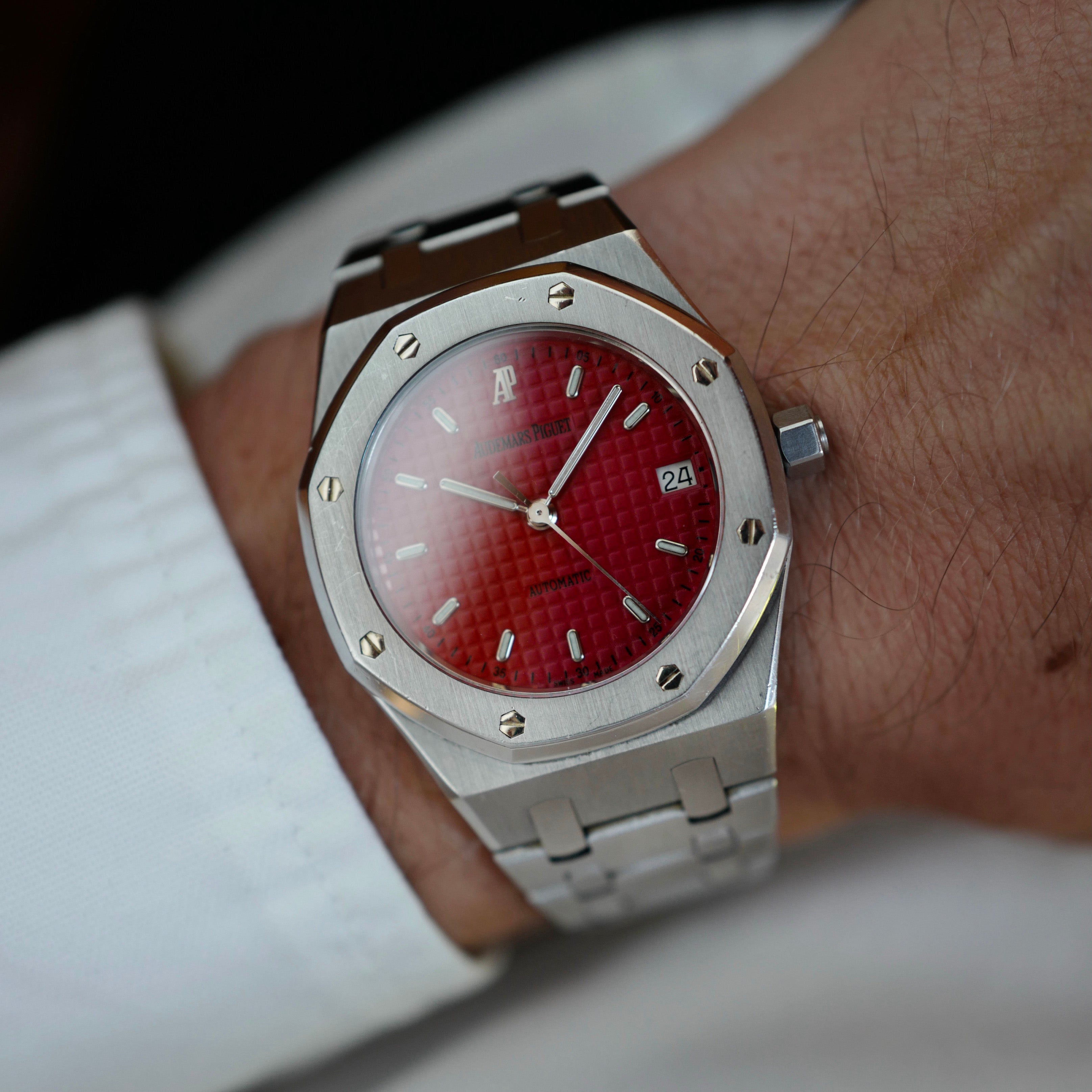 Audemars Piguet Steel Royal Oak Red Ferrari Dial Ref. 14790 with Certificate