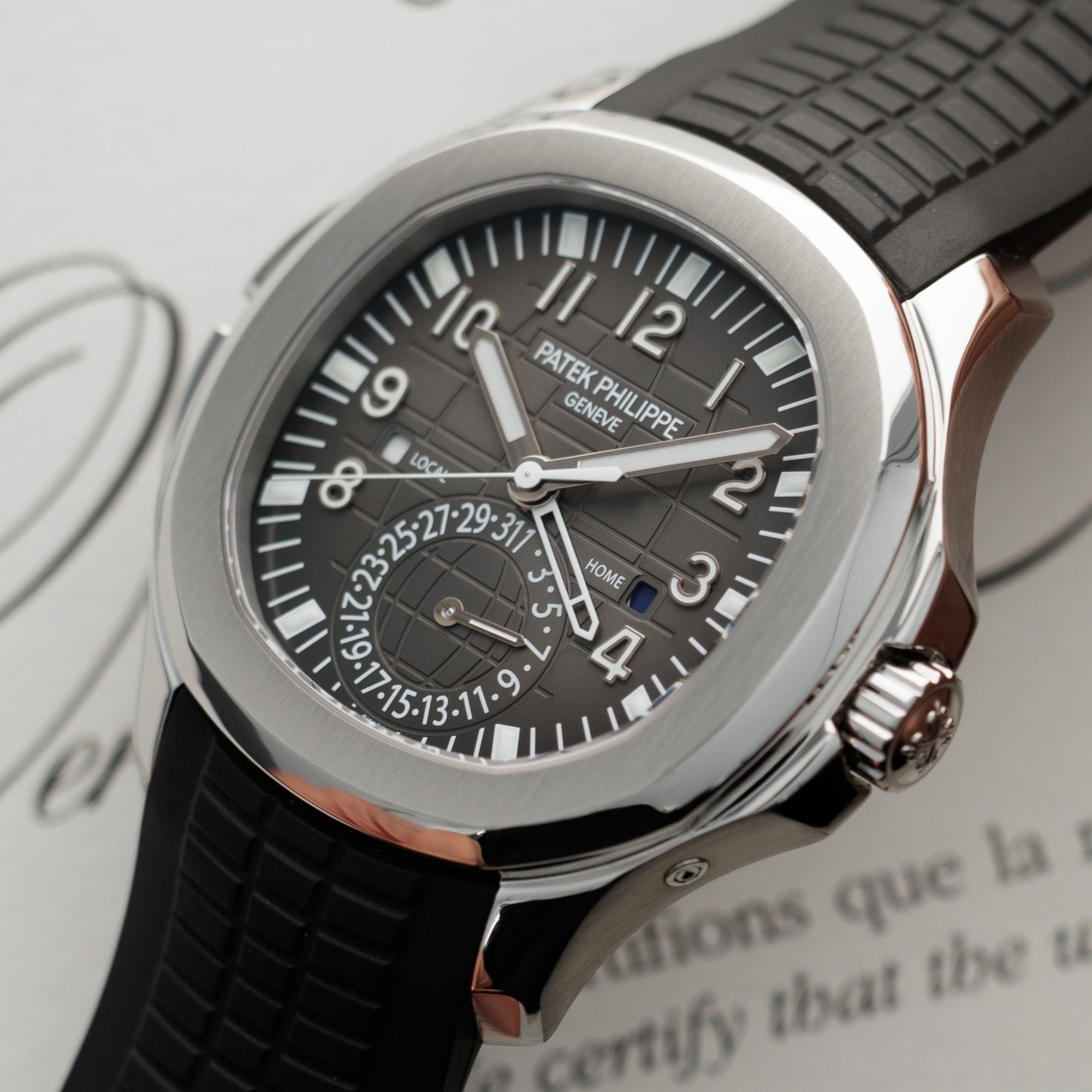 Patek Philippe Steel Dual Time Aquanaut Ref. 5164