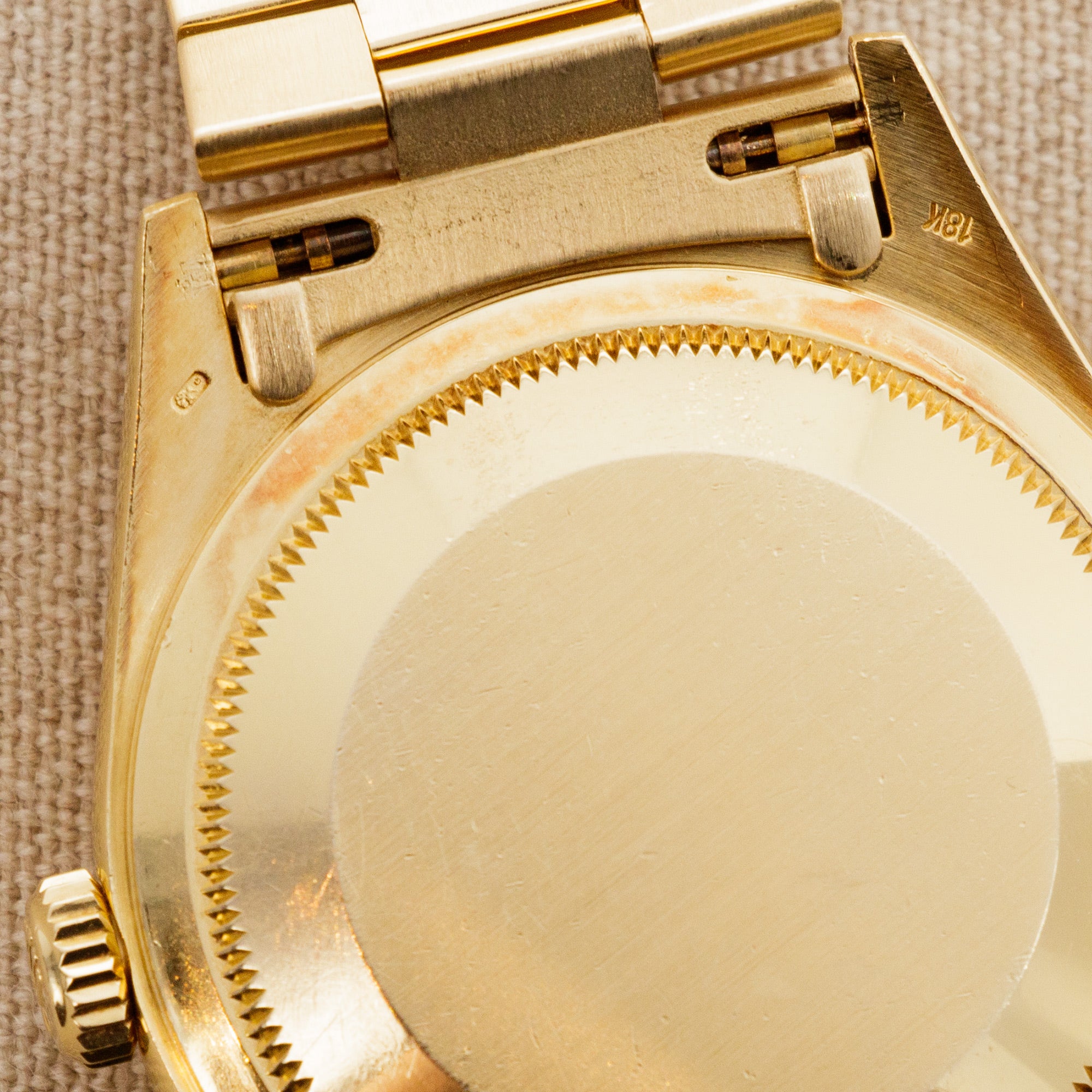 Rolex Yellow Gold Day-Date Watch Ref. 18238 with Mother of Pearl and Ruby Dial