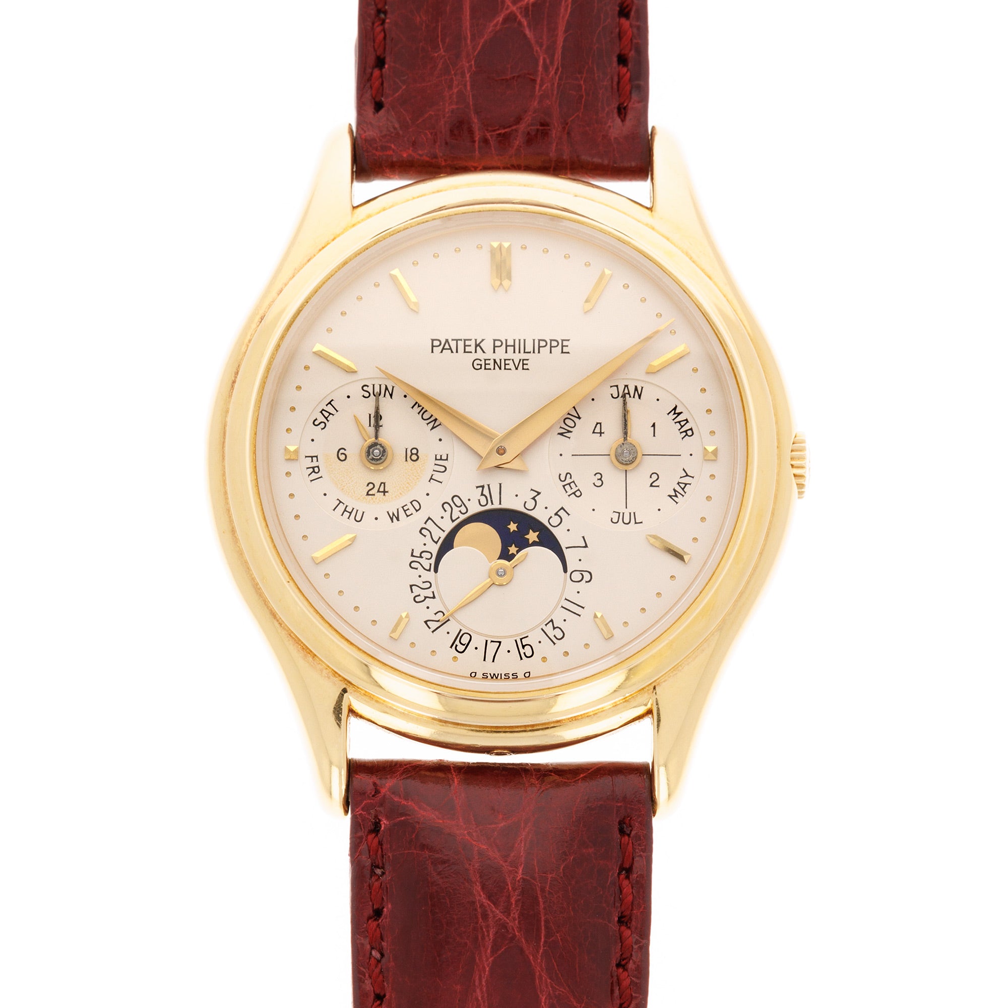 Patek Philippe Yellow Gold Perpetual Calendar Ref. 3940. Second Series Dial