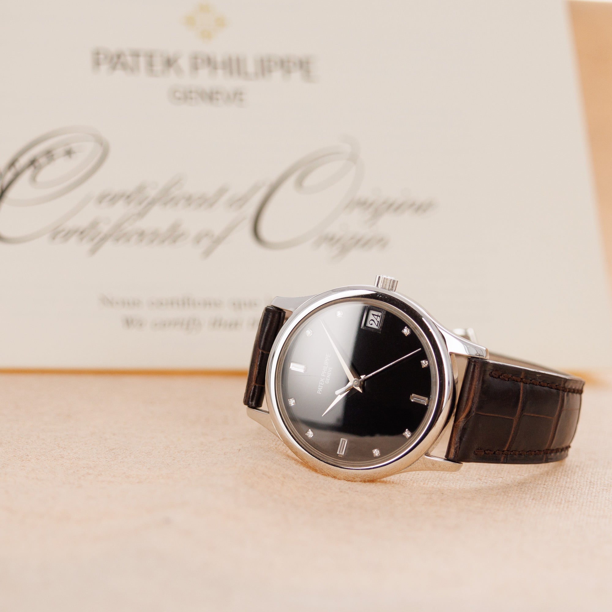 Patek Philippe Platinum Calatrava Watch Ref. 3998