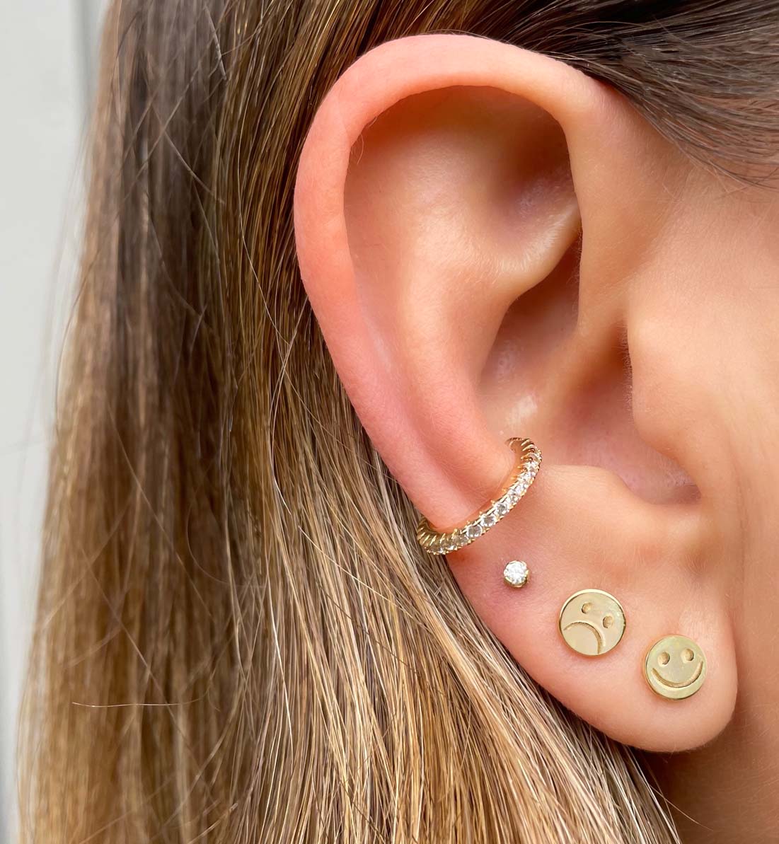 Single Sad Stud Earring