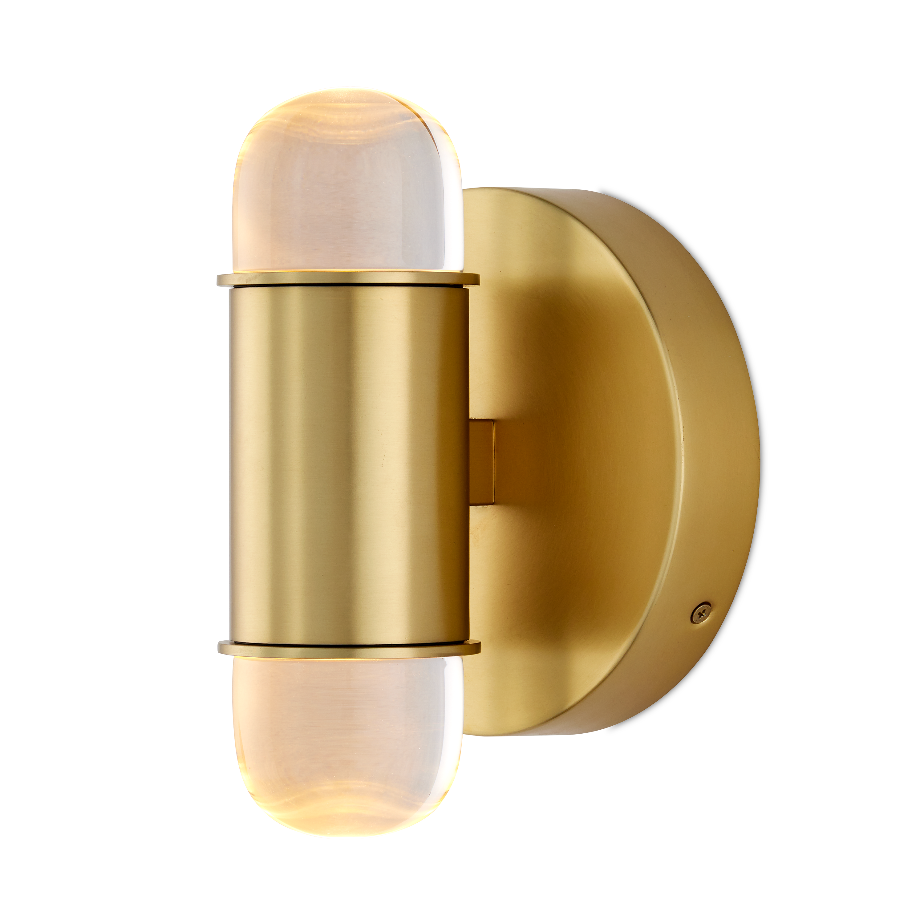 Currey & Company Capsule Brass Led 2 Light Wall Sconce