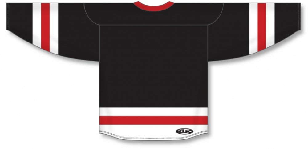 Custom Customization Depot Black, White, Red League Canada / USA Made  Hockey Jerseys