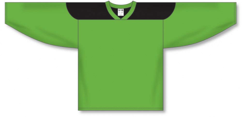 Custom Customization Depot Lime Green, Black League Canada / USA Made  Hockey Jerseys