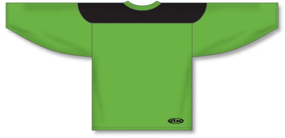 Custom Customization Depot Lime Green, Black League Canada / USA Made  Hockey Jerseys