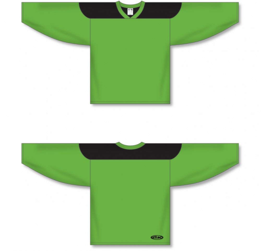 Custom Customization Depot Lime Green, Black League Canada / USA Made  Hockey Jerseys