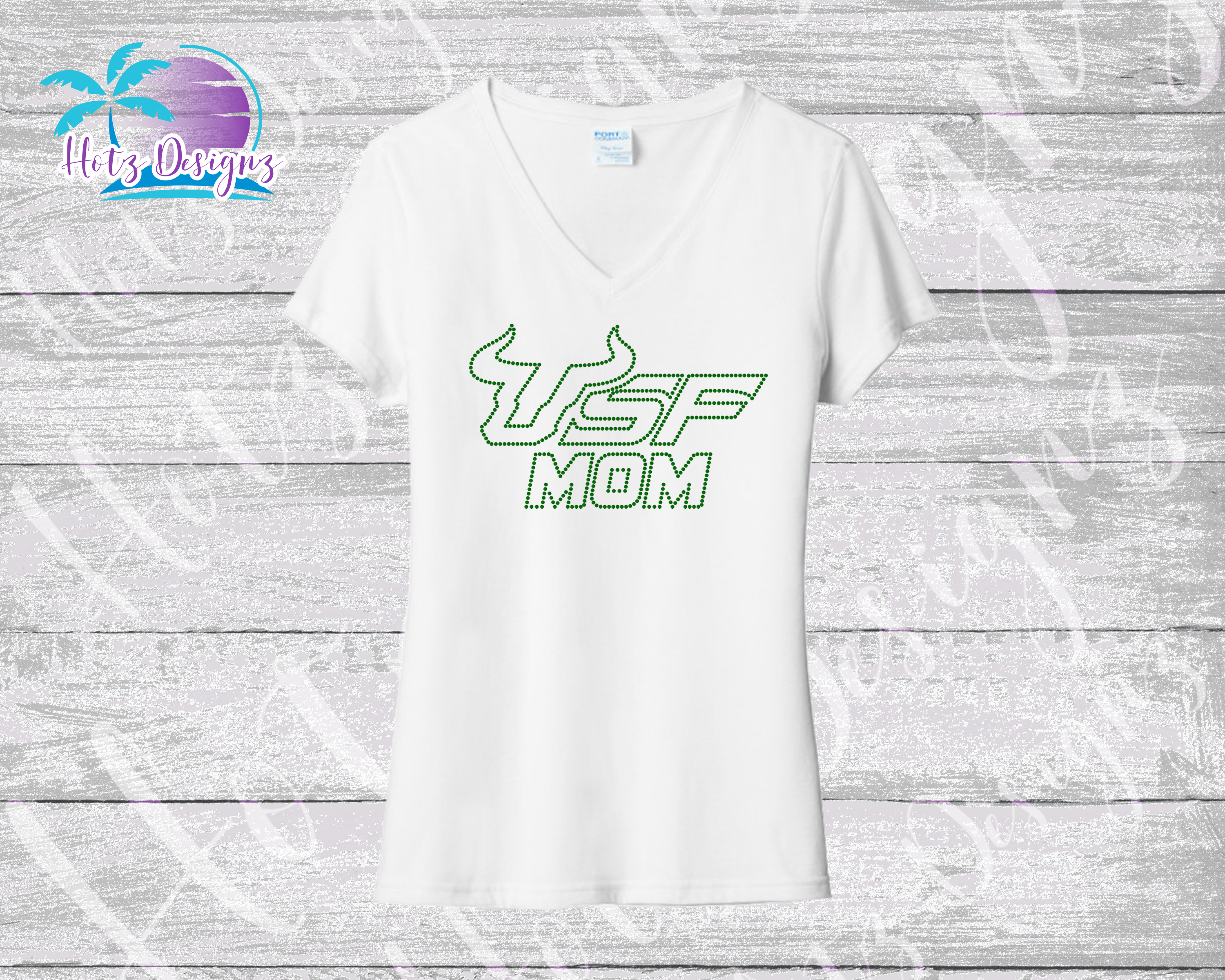 USF Mom Rhinestone Shirt