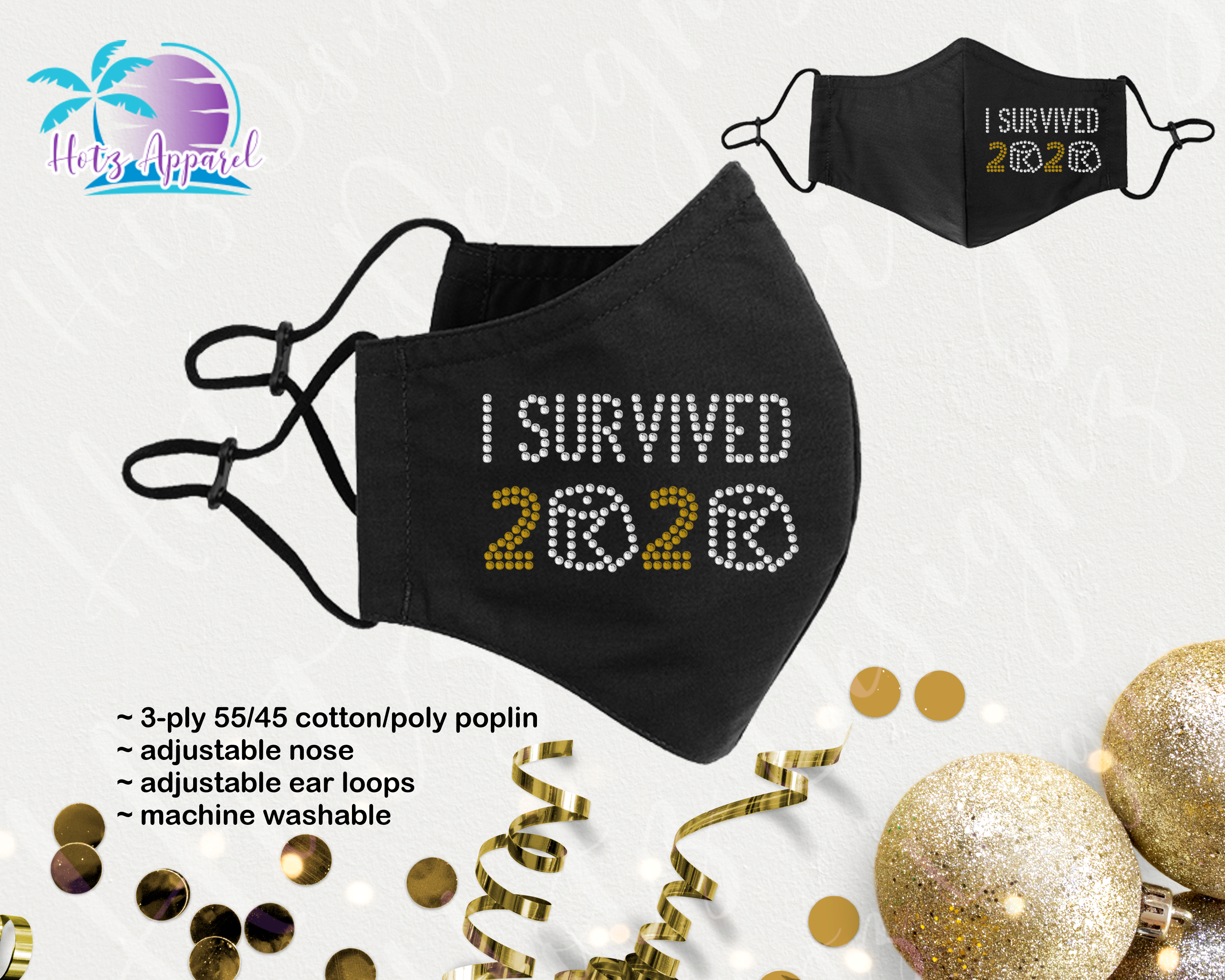 New Year Mask I Survived 2020