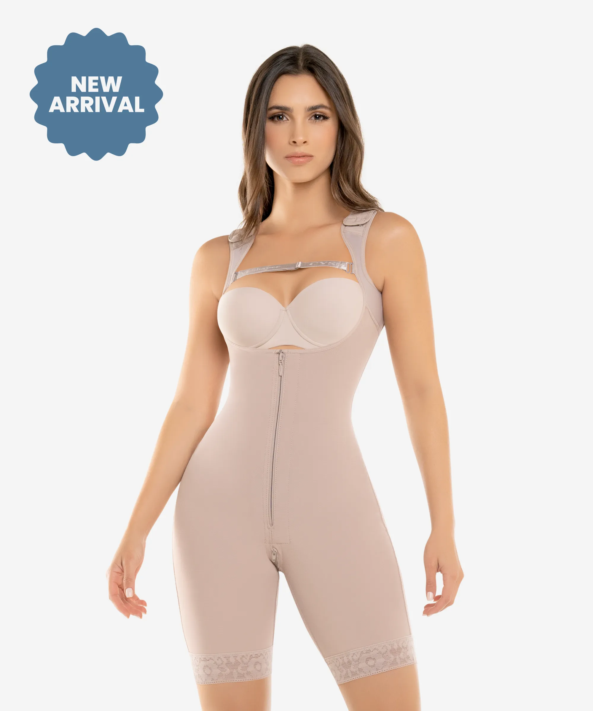 High compression bodysuit with zip crotch - Style 462