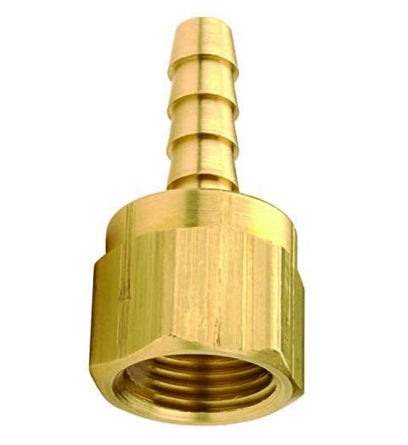 3/8' SAE to 3/8' Barb Brass Adapter